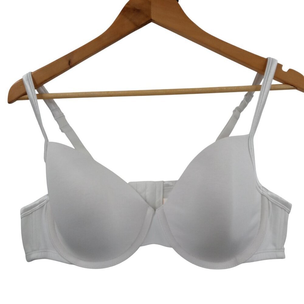 Cacique White Cotton Underwire T-Shirt Bra Size 44B Everyday Lined Adjustable